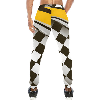 Checkered Flag Racing Style Men's Sweatpants