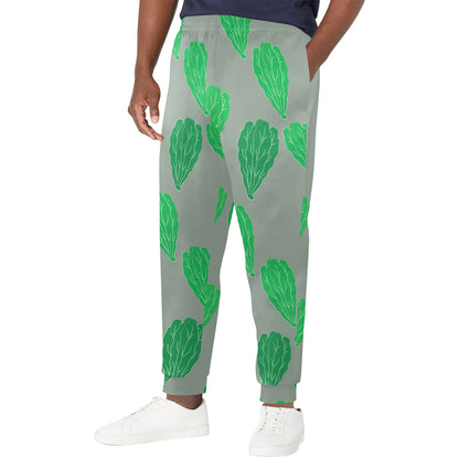 Lettuce Pattern Print Design 02 Men's Casual Track Pants