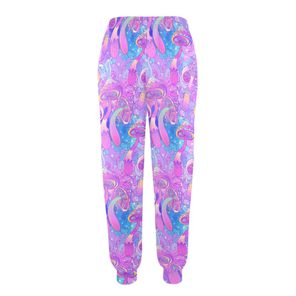 Psychedelic Trippy Mushroom Print Women's Casual Track Pants