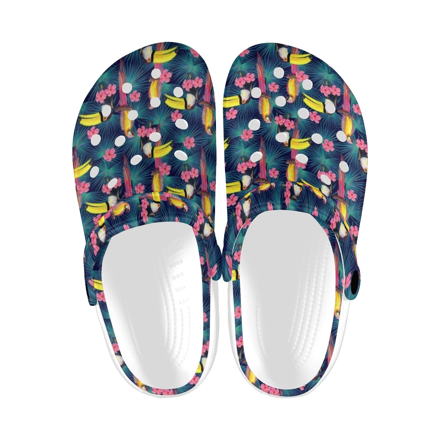 Toucan Parrot Design Unisex Clogs Shoes
