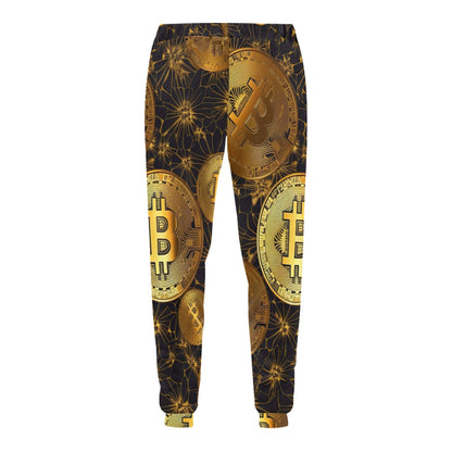 Bitcoin Blockchain Print Pattern Design BTC6 Men's Sweatpants