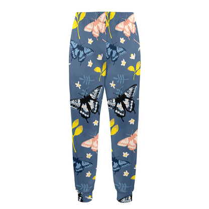 Monarch Butterfly Pattern Print Design 02 Men's Casual Track Pants