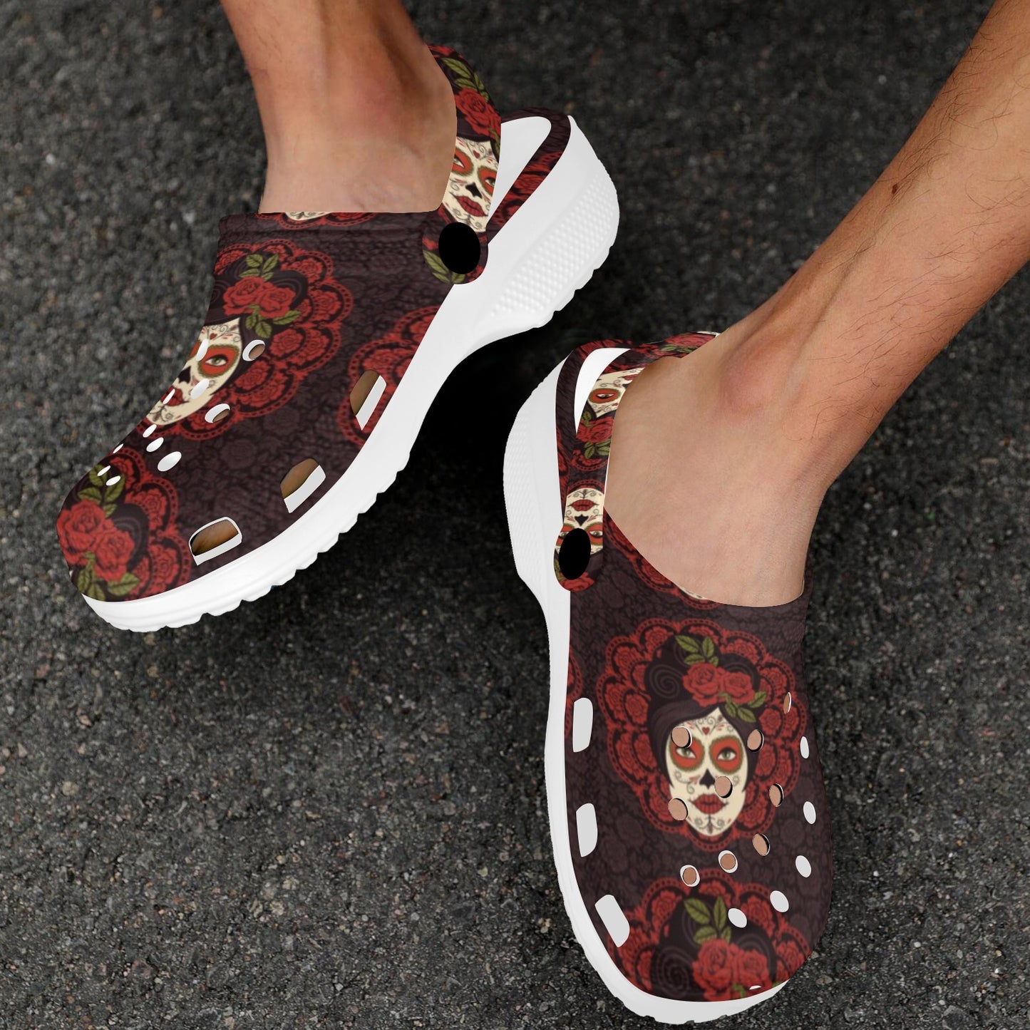 Day of the Dead Mexican Girl Unisex Clogs Shoes