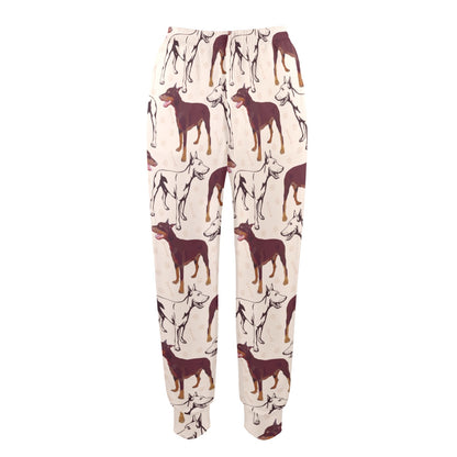Doberman Pinschers Design Print Pattern JJ0115 Women's Casual Track Pants