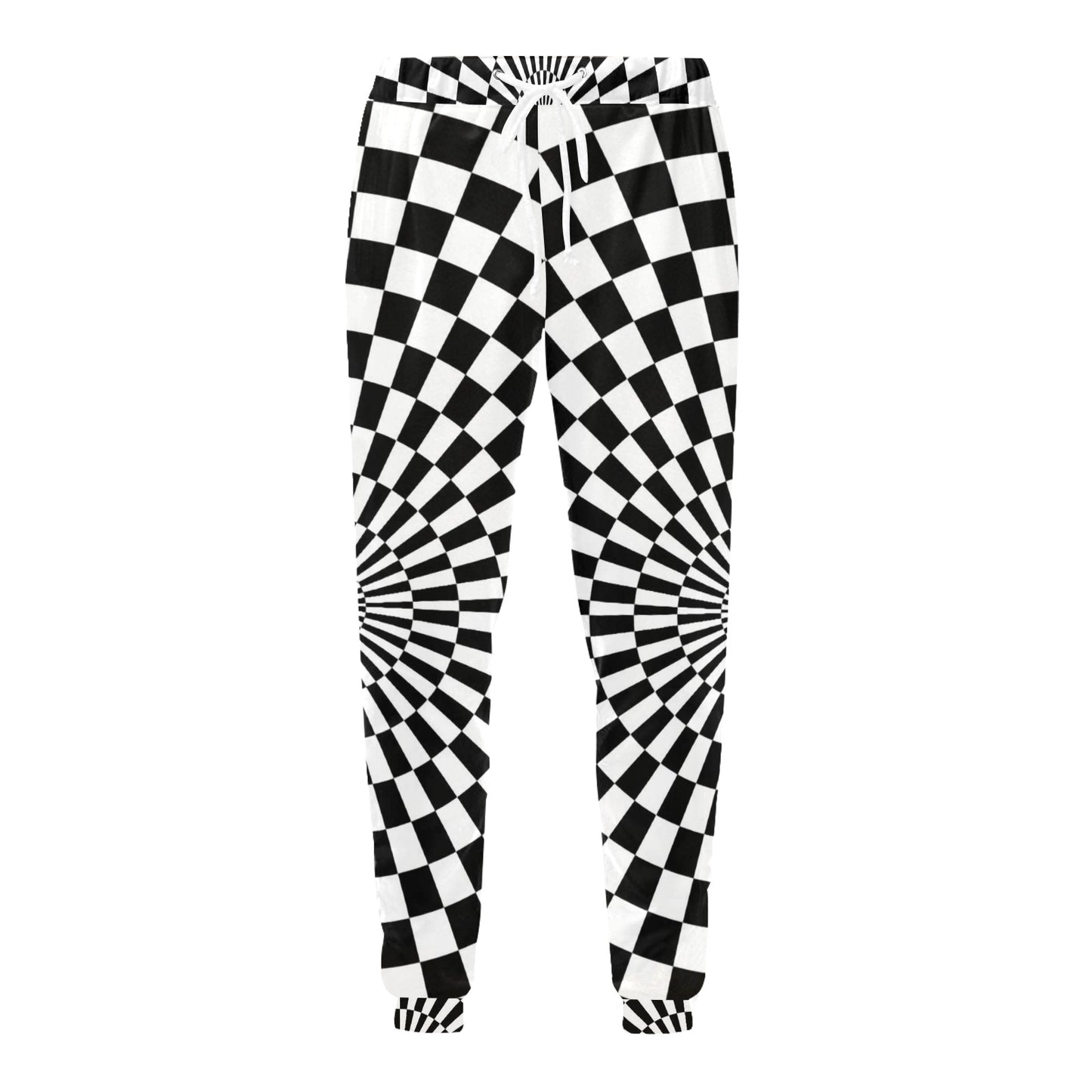 Checkered Flag Optical illusion Men's Sweatpants