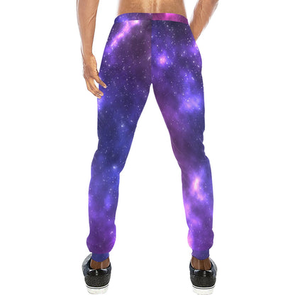 Celestial Purple Blue Galaxy Men's Sweatpants