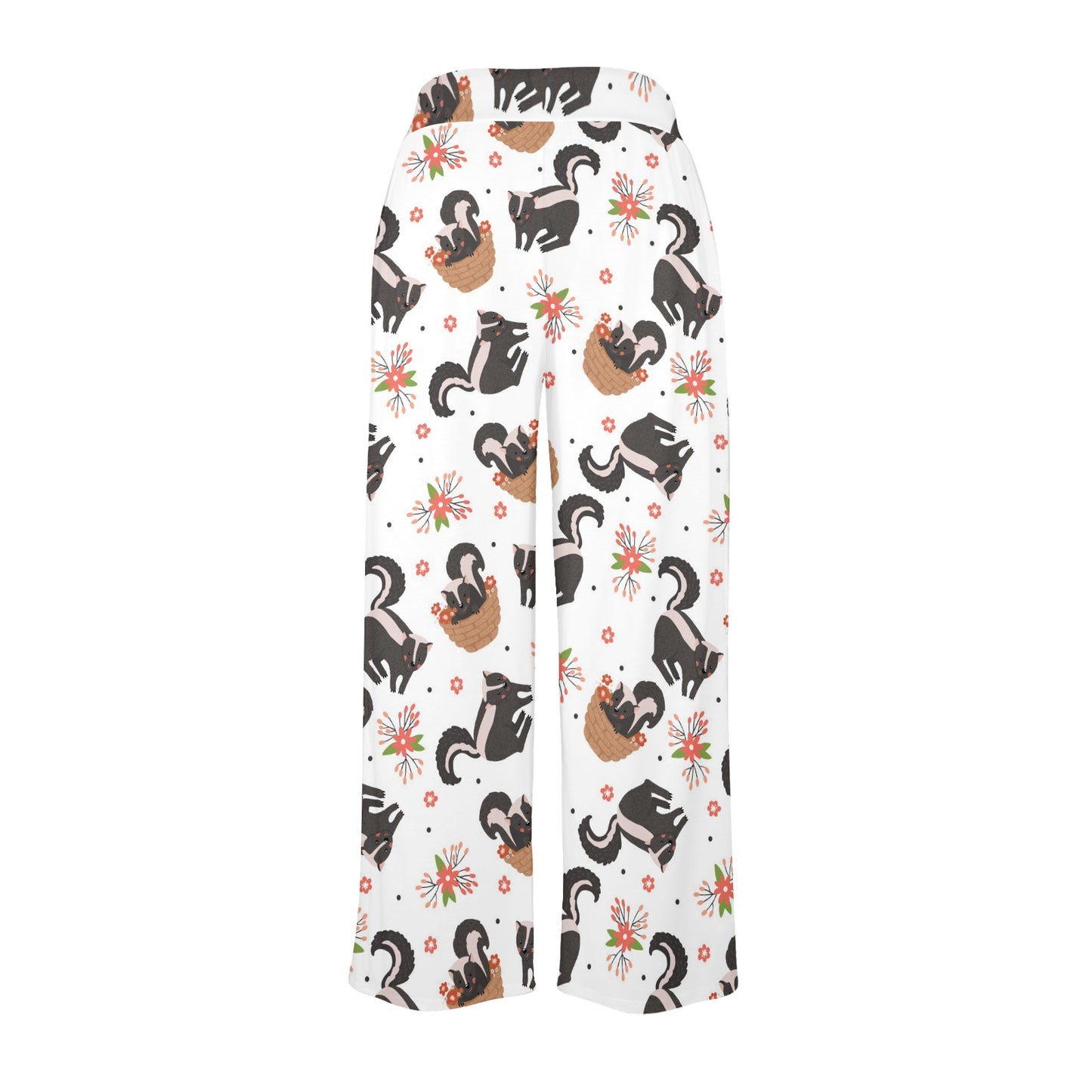 Skunk Print Design LKS304 Women's Wide Leg Lounge Pants