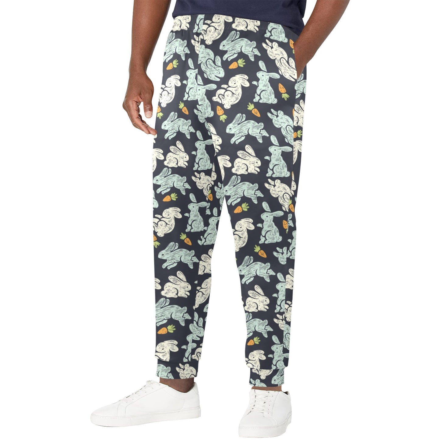 Bunny Pattern Print Design 04 Men's Casual Track Pants
