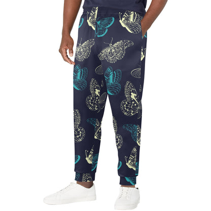 Monarch Butterfly Pattern Print Design 01 Men's Casual Track Pants