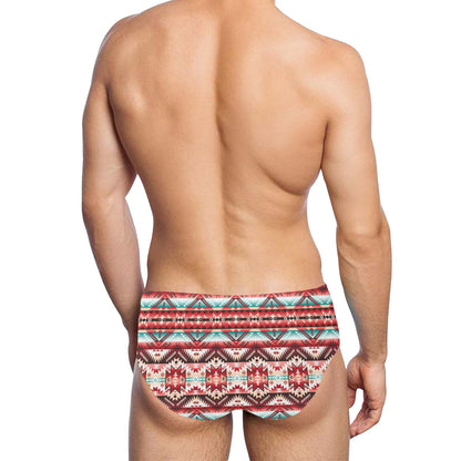 Aztec Western Style Print Pattern Men's Swimming Briefs
