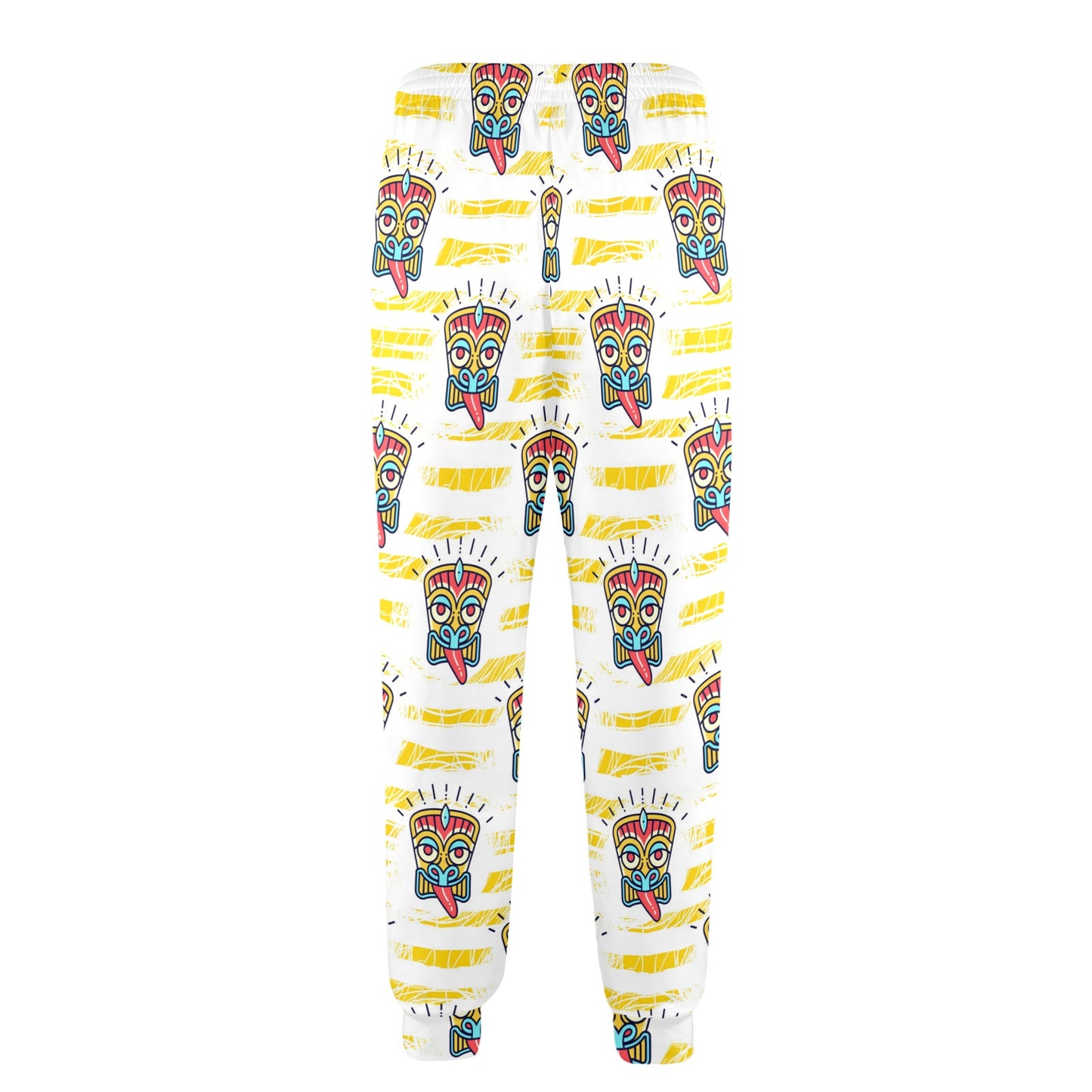 Tiki Smile Mask Print Pattern Men's Casual Track Pants