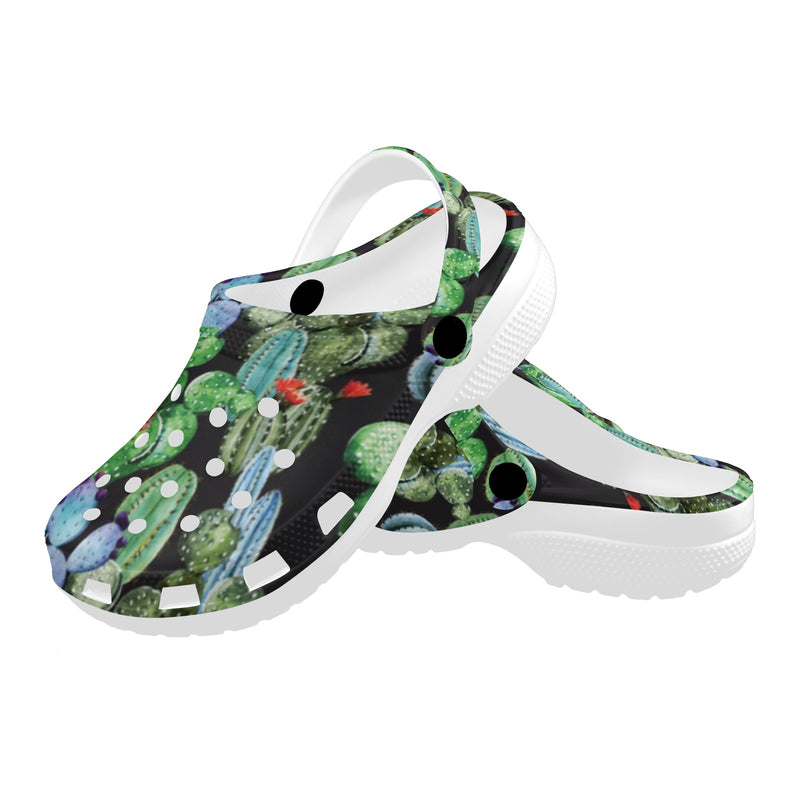 Cactus Watercolor Style Print Unisex Clogs Shoes