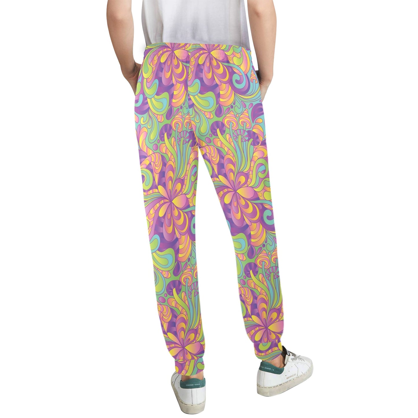 Psychedelic Mushroom Pattern Print Design A05 Women's Casual Track Pants
