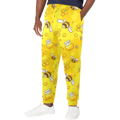 Bee Pattern Print Design BEE01 Men's Casual Track Pants