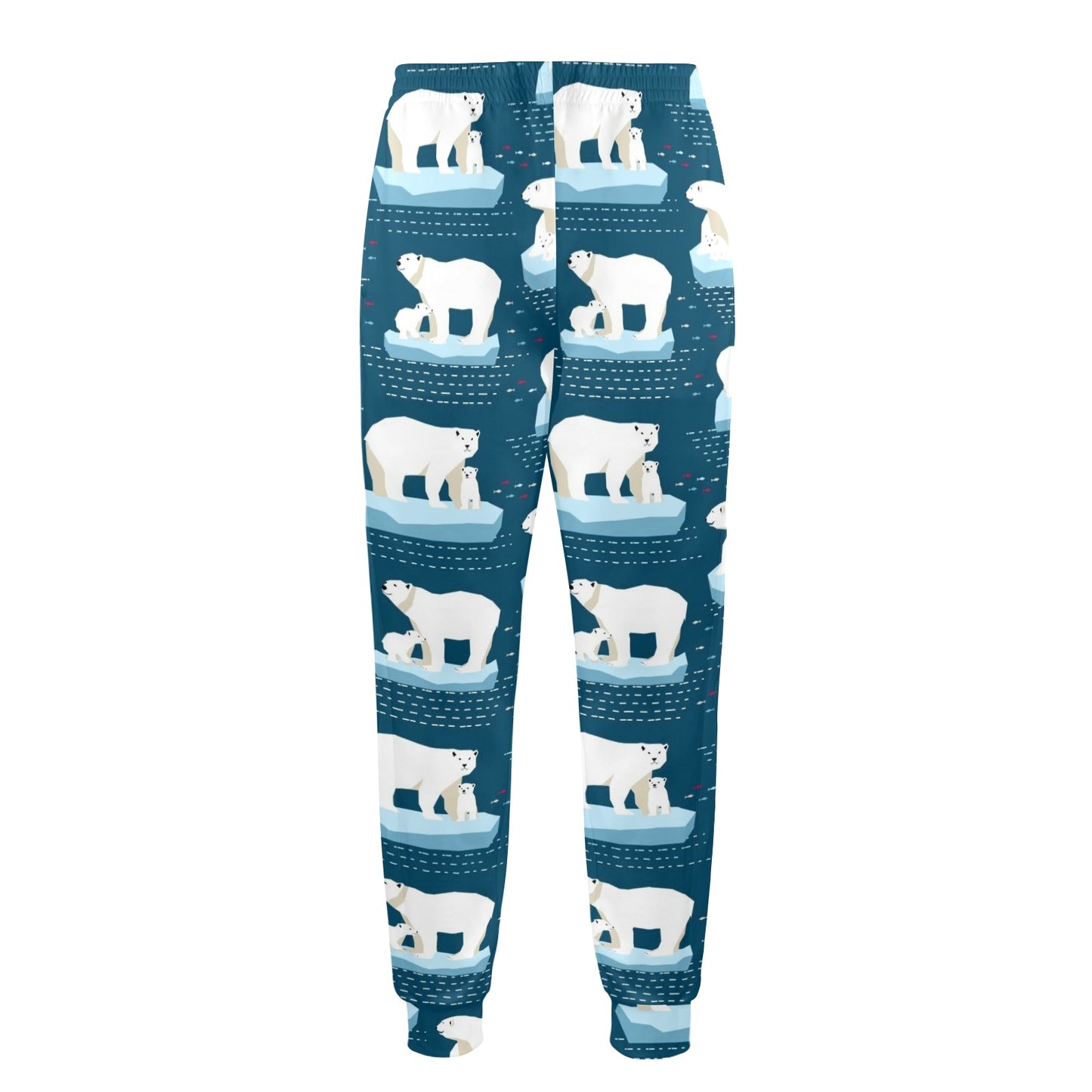 Polar Bear Pattern Print Design PB02 Men's Casual Track Pants