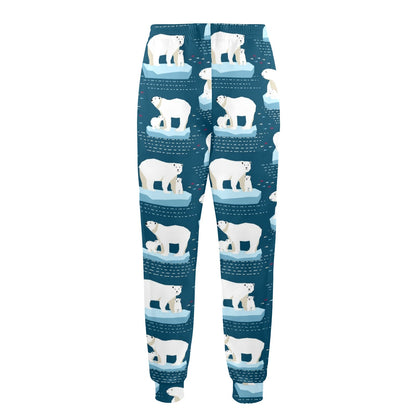 Polar Bear Pattern Print Design PB02 Men's Casual Track Pants