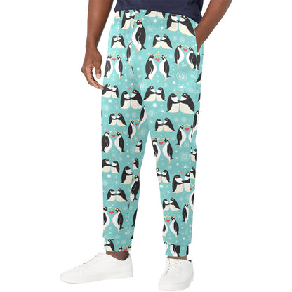 Penguin Love Print Men's Casual Track Pants