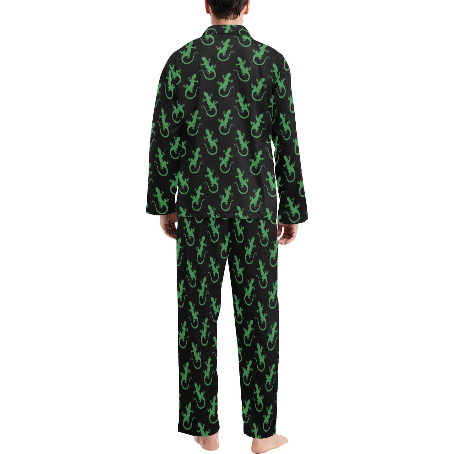 lizard Print Design LKS401 Men's Long Pajama Set