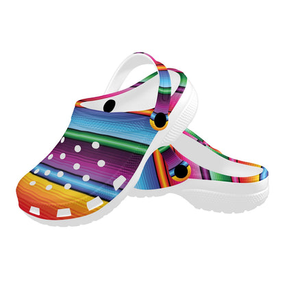 Mexican Blanket Colorful Print Pattern Unisex Clogs Shoes
