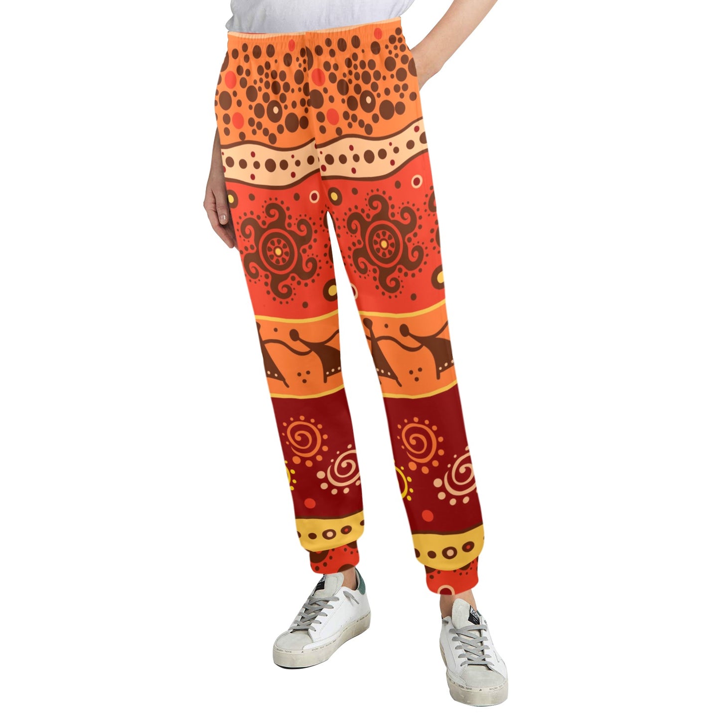 African Pattern Print Design 04 Women's Casual Track Pants