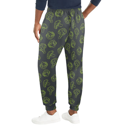 Broccoli Pattern Print Design 01 Men's Casual Track Pants