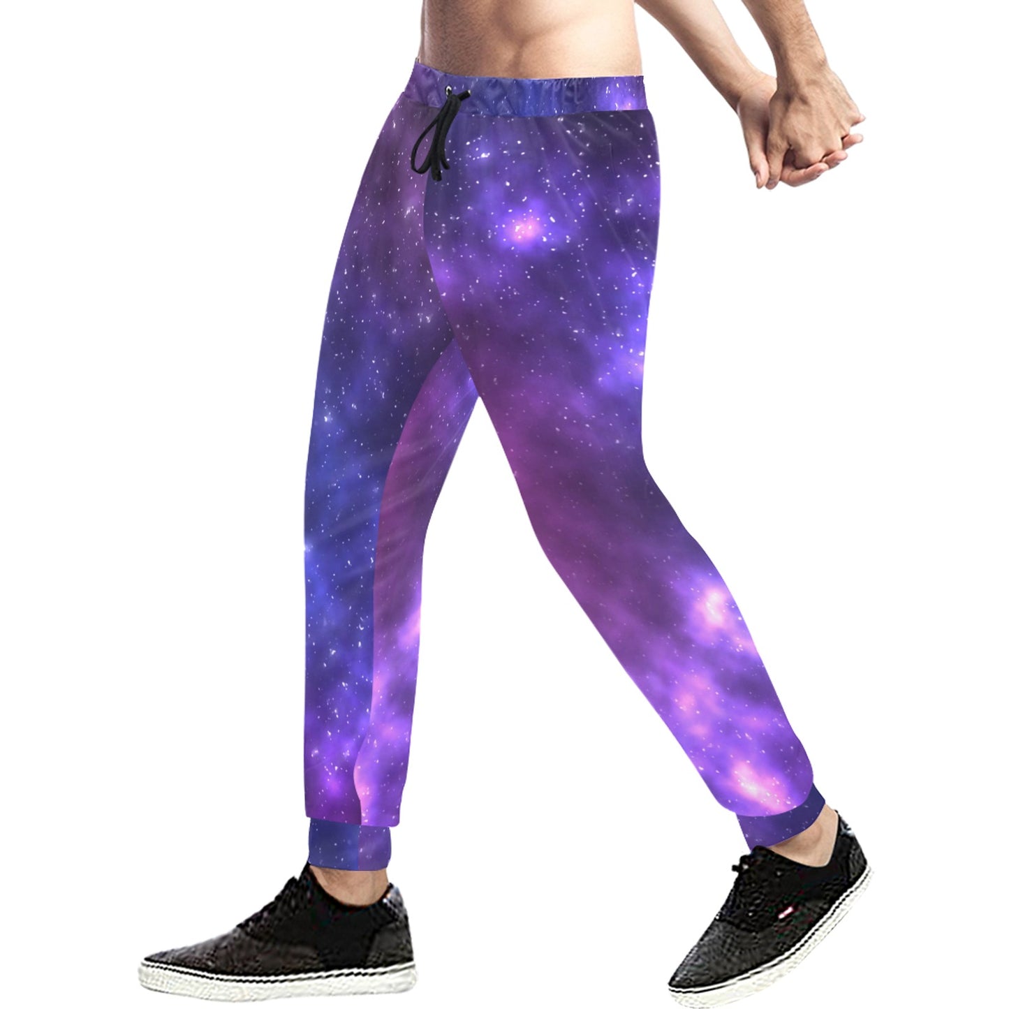 Celestial Purple Blue Galaxy Men's Sweatpants