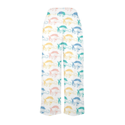Armadillo Pattern Print Design 05 Women's Wide Leg Lounge Pants