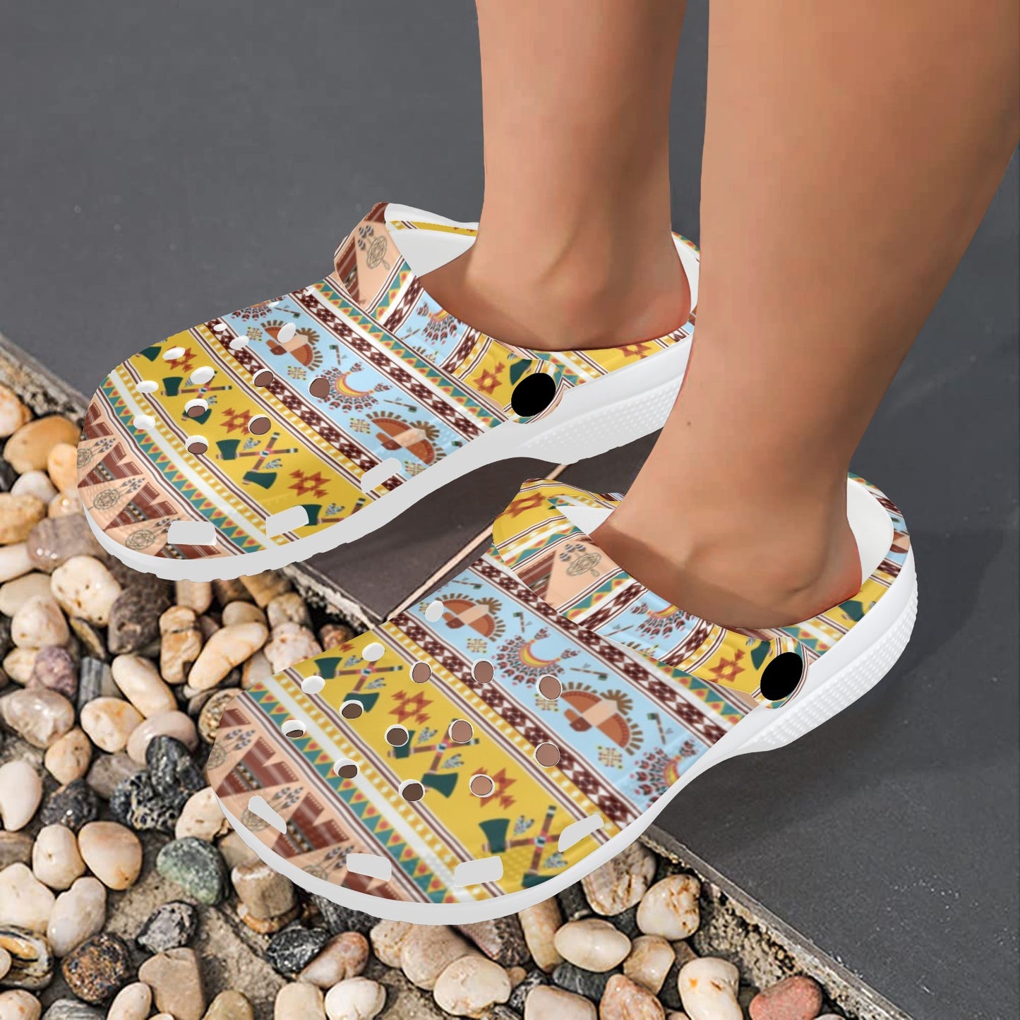 Native American Pattern Design Print Unisex Clogs Shoes