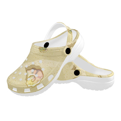 Beach with Seashell Theme Unisex Clogs Shoes