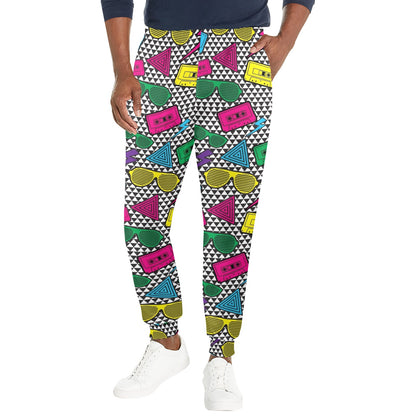funky Design Print Pattern JJ0235 Men's Casual Track Pants