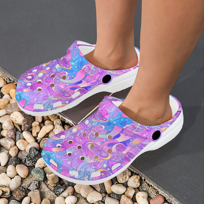 Psychedelic Trippy Mushroom Print Unisex Clogs Shoes