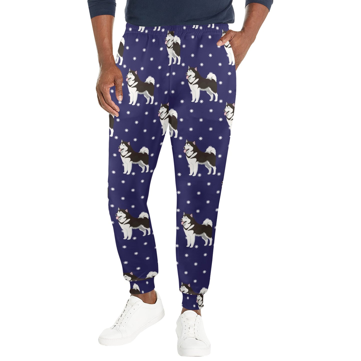Alaskan Malamute Pattern Print Design 04 Men's Casual Track Pants