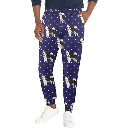 Alaskan Malamute Pattern Print Design 04 Men's Casual Track Pants
