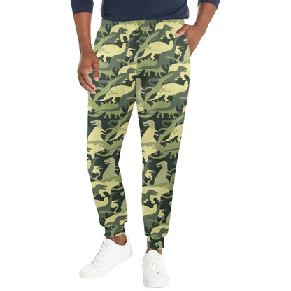 Camouflage Dinosaur Pattern Print Design 03 Men's Casual Track Pants