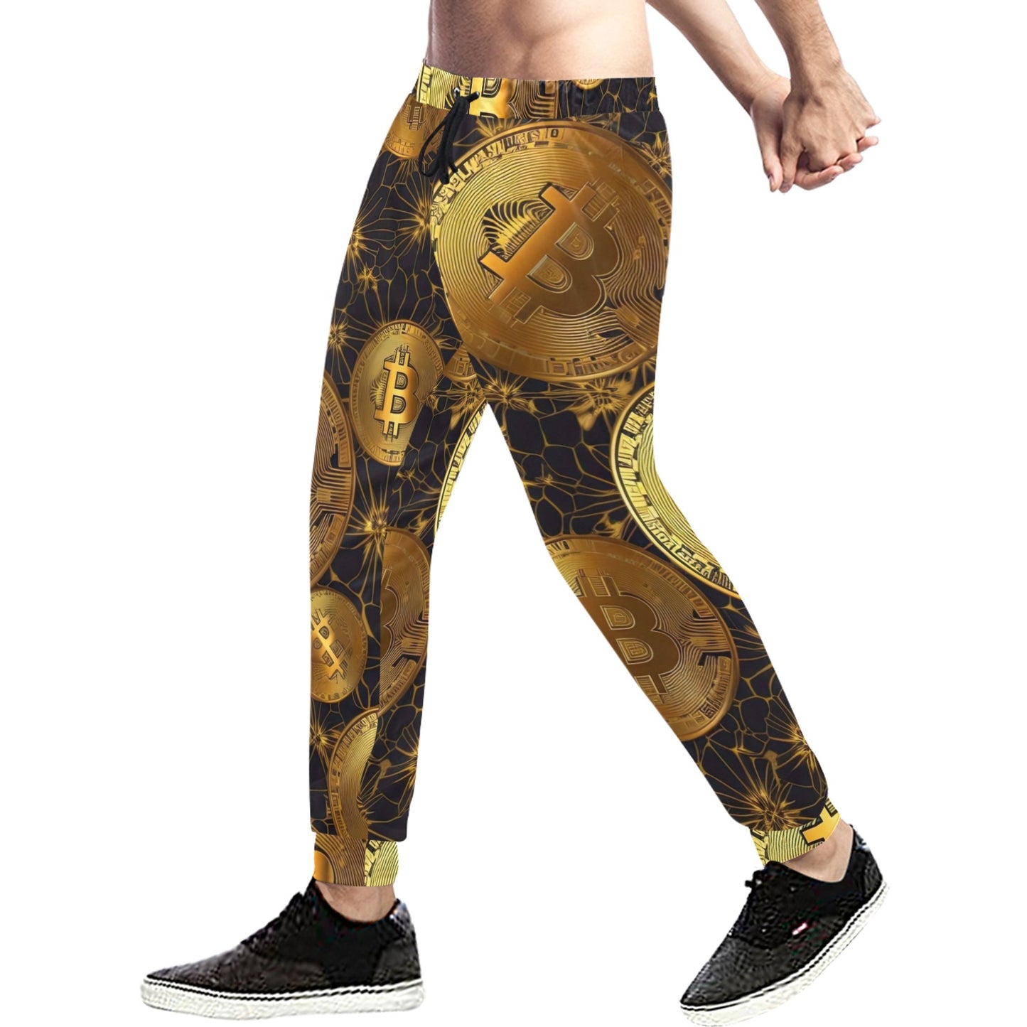 Bitcoin Blockchain Print Pattern Design BTC6 Men's Sweatpants