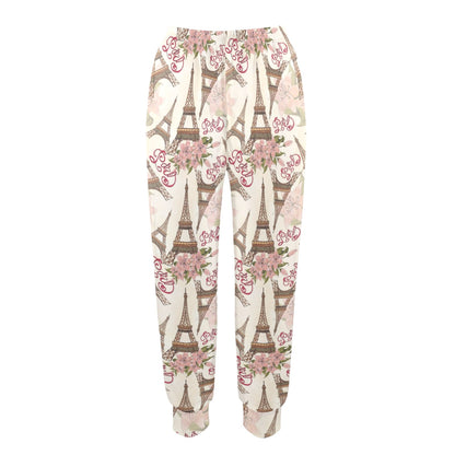 eiffel tower Design Print Pattern JJ0178 Women's Casual Track Pants