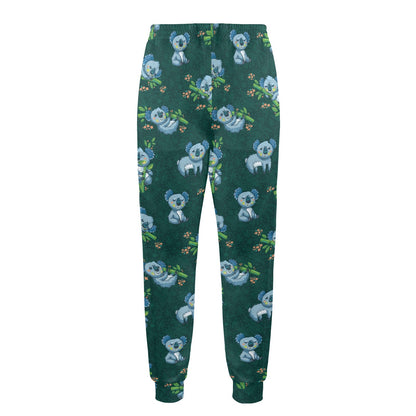 Koala Blue Design Print Men's Casual Track Pants