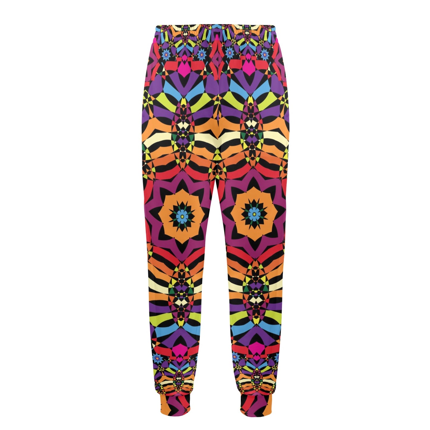 Kaleidoscope Pattern Print Design 01 Men's Casual Track Pants