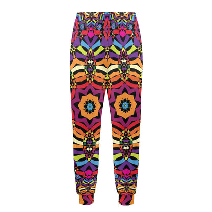 Kaleidoscope Pattern Print Design 01 Men's Casual Track Pants