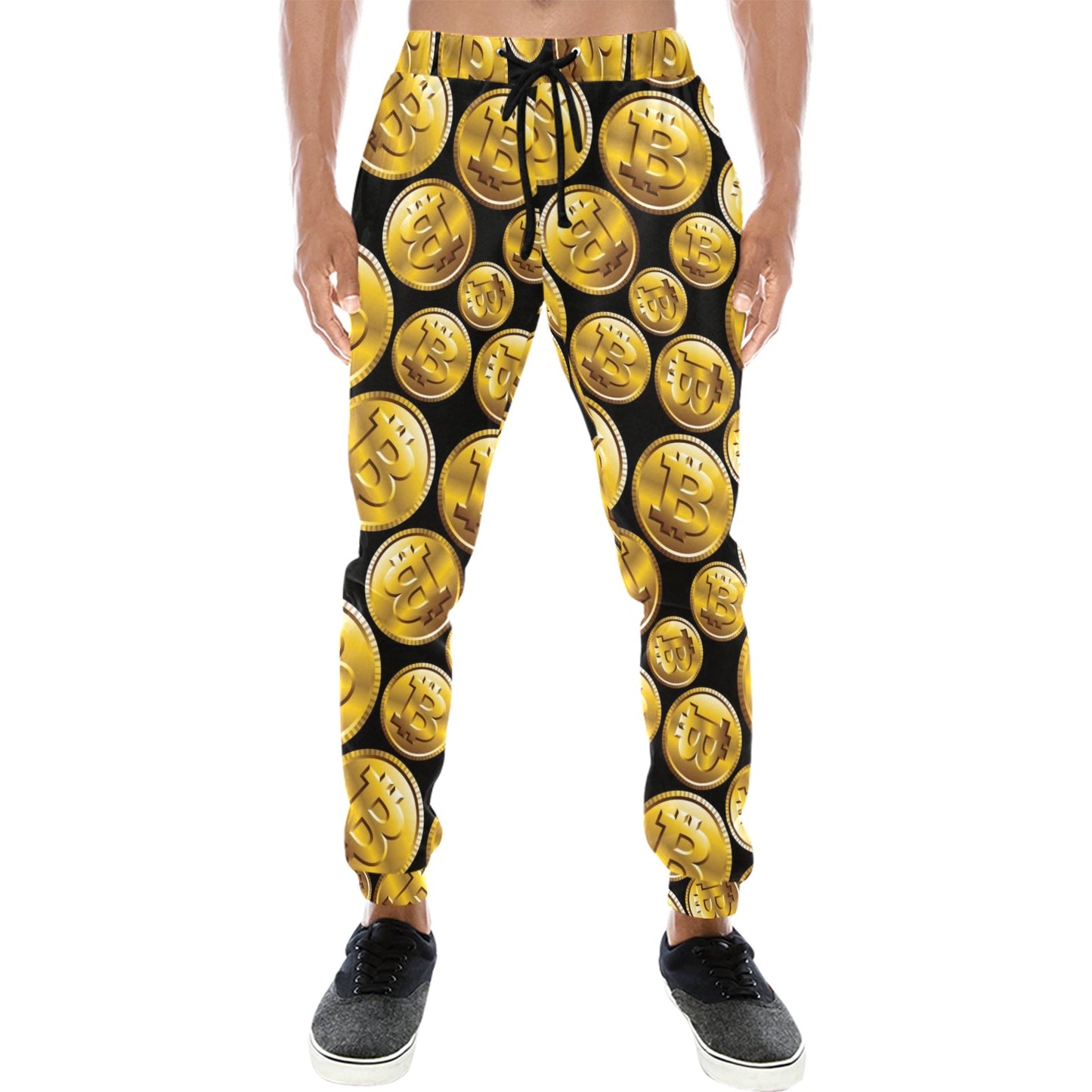Bitcoin Pattern Print Design DO05 Men's Sweatpants