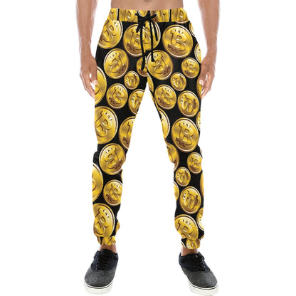 Bitcoin Pattern Print Design DO05 Men's Sweatpants