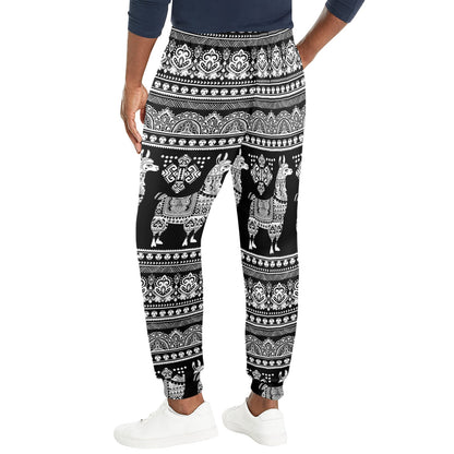 Llama Aztec Style Pattern Print Design 01 Men's Casual Track Pants