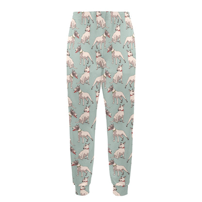 Bull Terrier Cute Print Pattern Men's Casual Track Pants