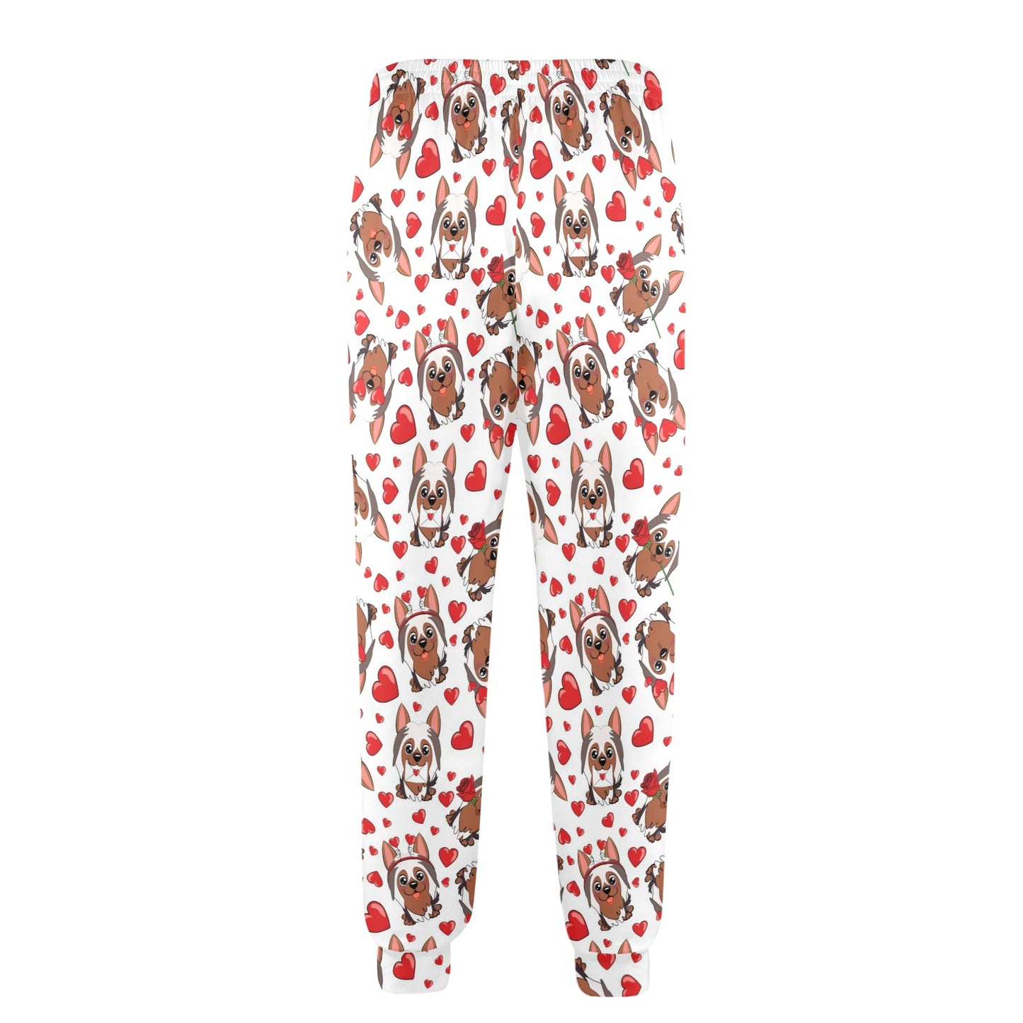 Silky Terriers Heart Print Design LKS302 Men's Casual Track Pants