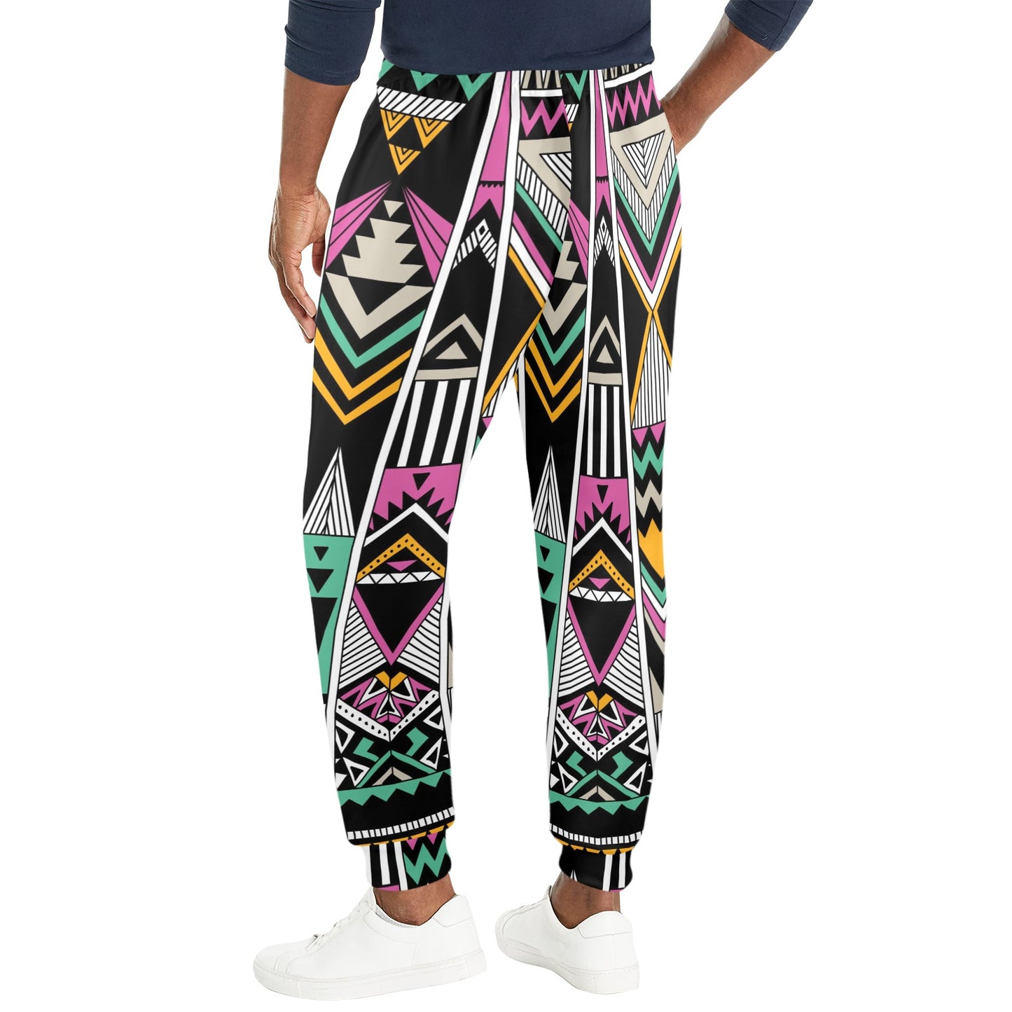 Tribal Aztec Triangle Men's Casual Track Pants