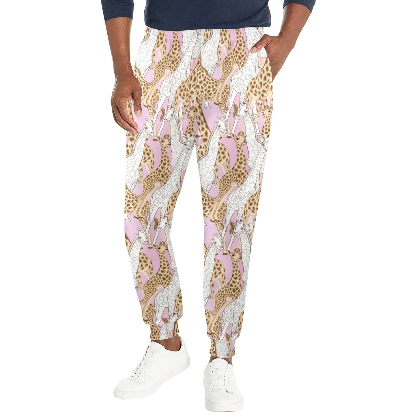 giraffe Design Print Pattern JJ0269 Men's Casual Track Pants