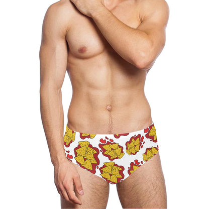 Nachos Pattern Print Design A03 Men's Swimming Briefs