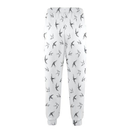 Swallow Bird Pattern Print Design 04 Men's Casual Track Pants