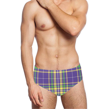 Mardi Gras Pattern Print Design 010 Men's Swimming Briefs