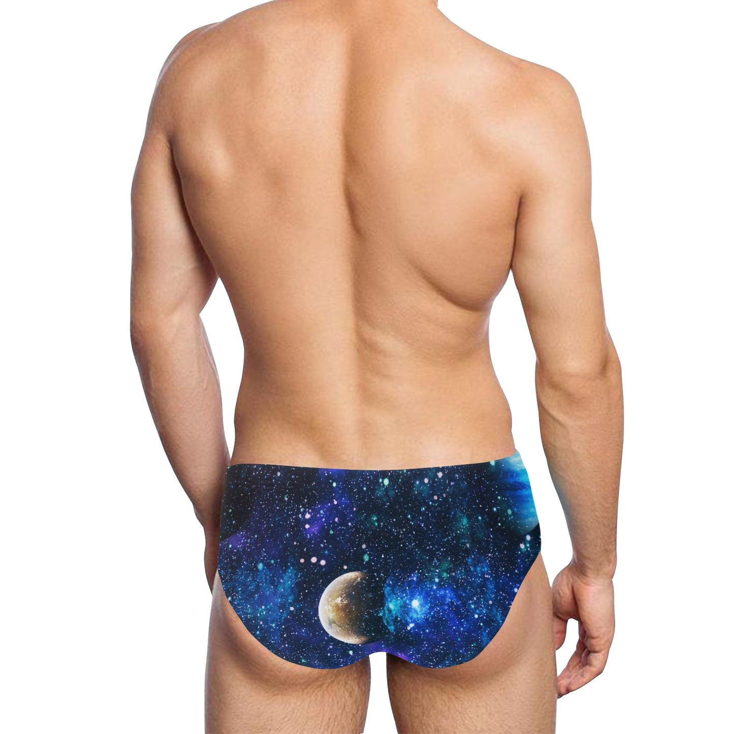 Galaxy Stardust Planet Space Print Men's Swimming Briefs